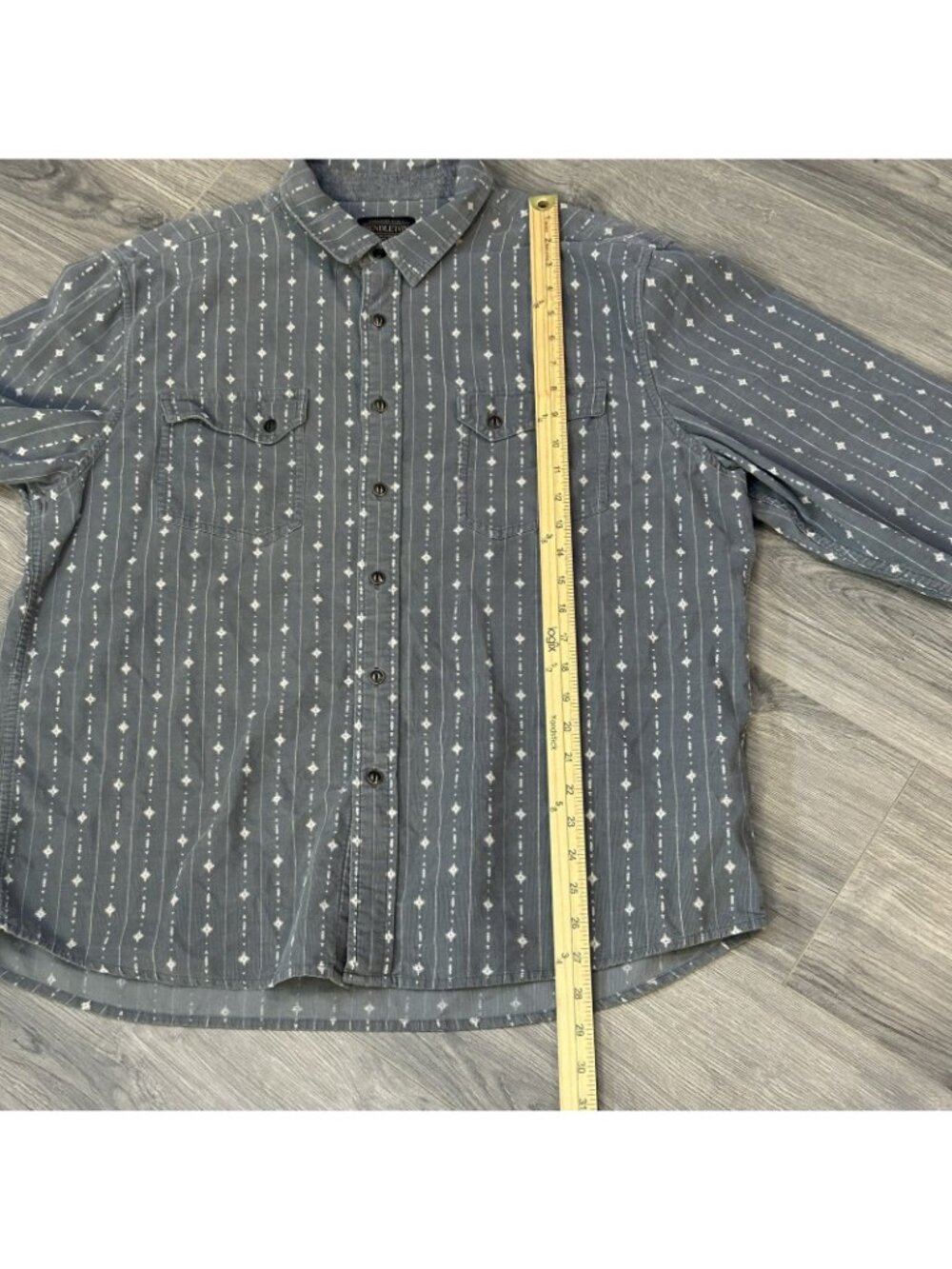 Pendleton Shirt Men XL Slate Pinwale Corduroy Geometric Button Up Western Casual - Picture 12 of 13